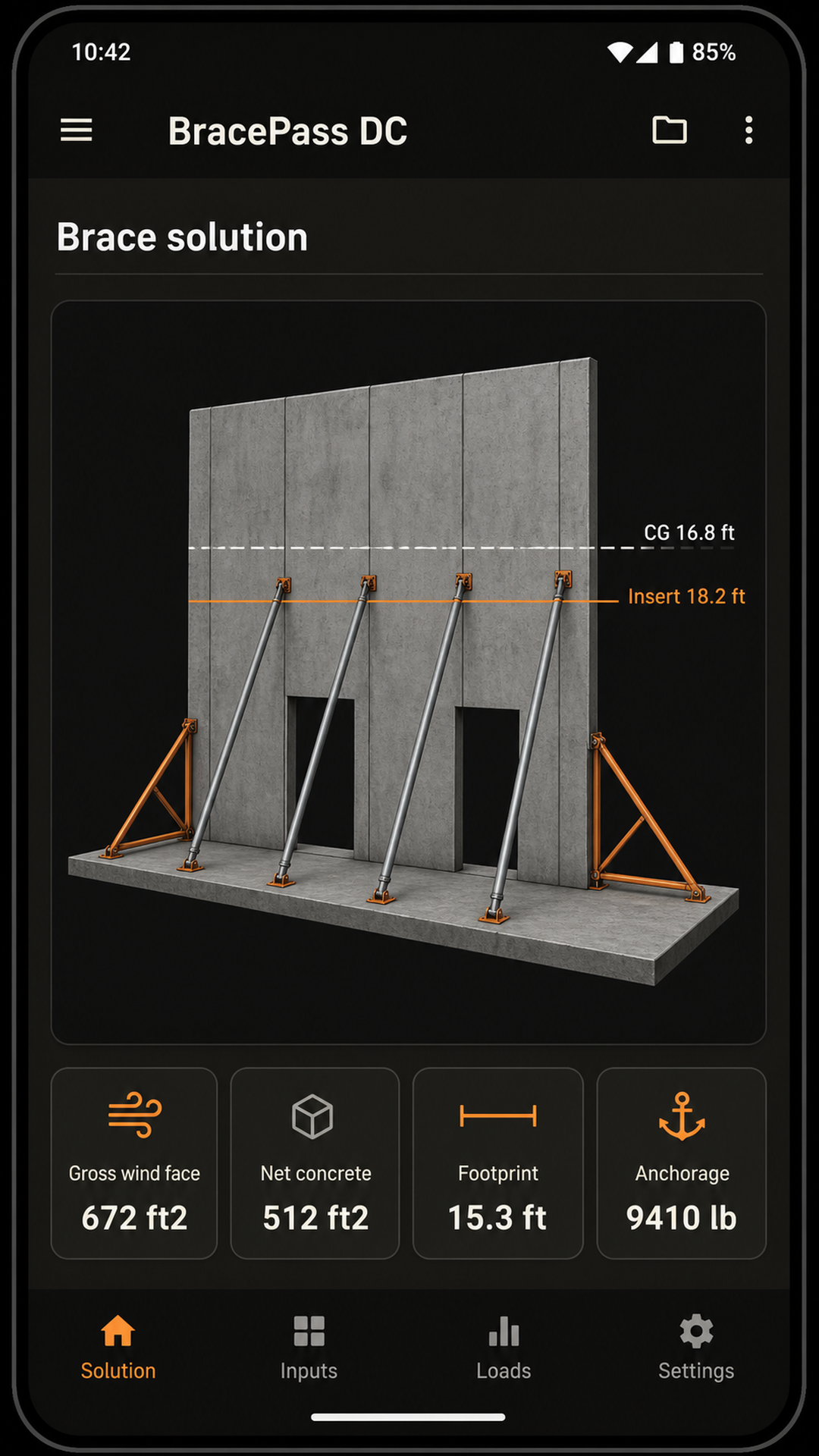 Scaled panel visualizer with brace marks