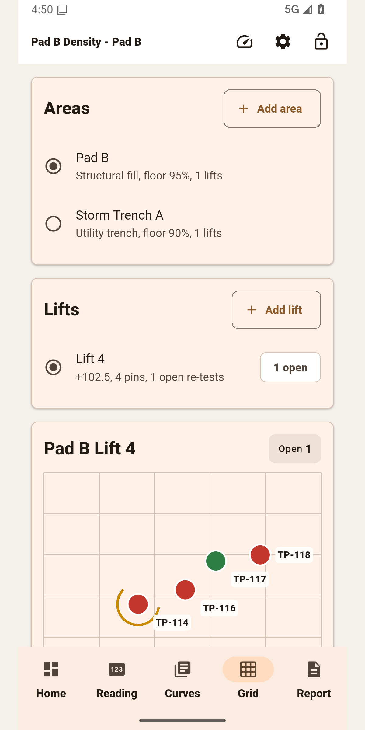 Lift grid screen