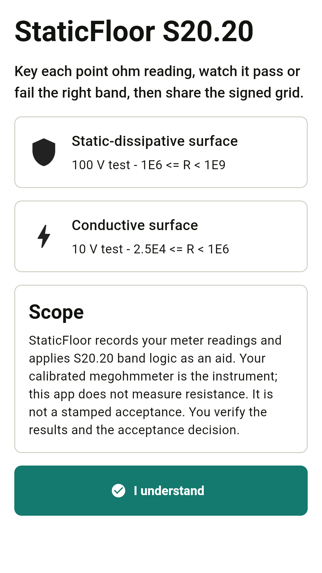 Scope acknowledgement with dissipative and conductive band locks