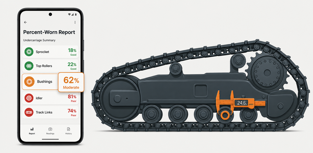 UCPercent report summary and track measurement screens