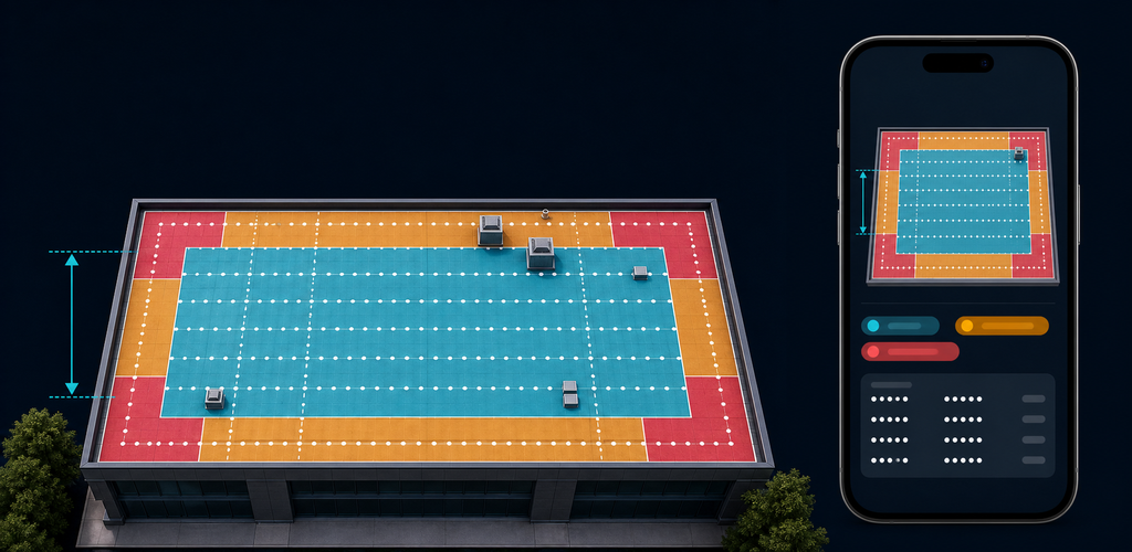 UpliftZone roof wind-zone plan preview